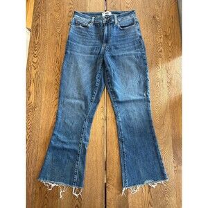 Rory Raw Hem Crop Flare Jean